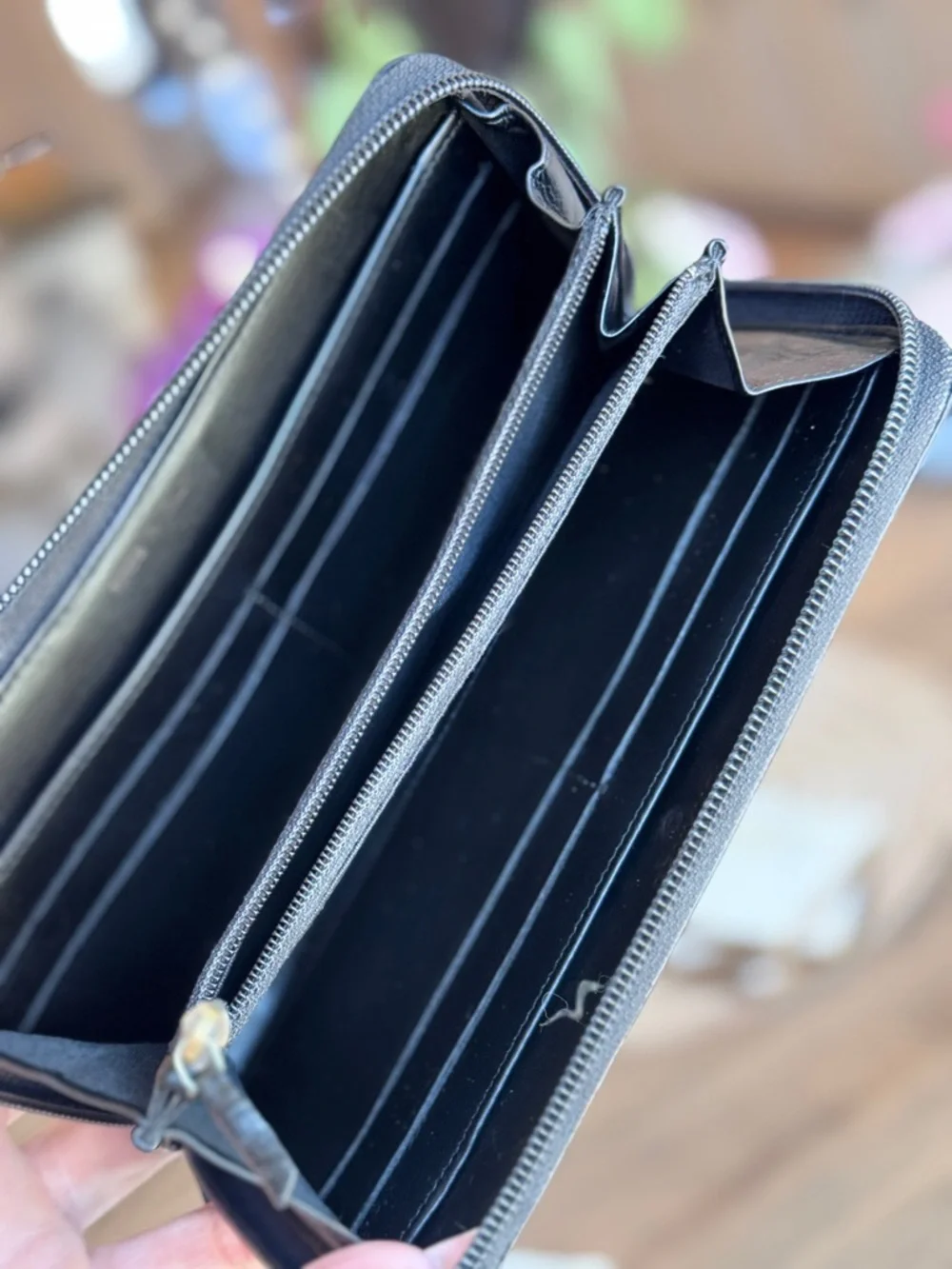 Chanel Black Quilted Chevron Wallet - Picture 9 of 12